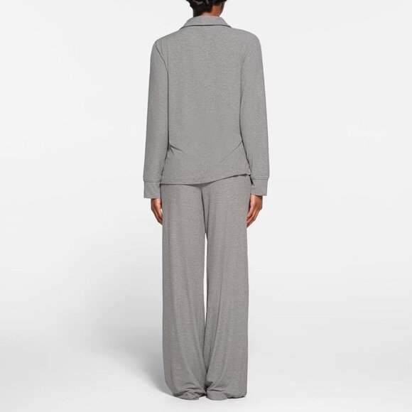 SKIMS Women's Soft Lounge Sleep Set Size M In Heather Grey - Picture 3 of 10